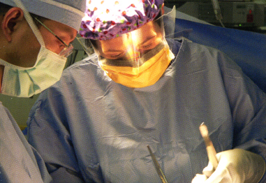 Dr. Morris in surgery